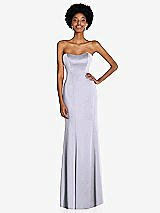 Front View Thumbnail - Silver Dove Strapless Princess Line Lux Charmeuse Mermaid Gown
