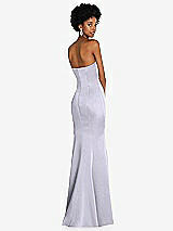 Rear View Thumbnail - Silver Dove Strapless Princess Line Lux Charmeuse Mermaid Gown