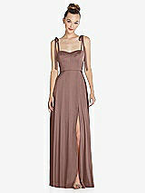 Front View Thumbnail - Sienna Tie Shoulder A-Line Maxi Dress with Pockets