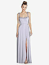 Front View Thumbnail - Silver Dove Tie Shoulder A-Line Maxi Dress with Pockets