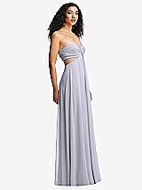 Alt View 3 Thumbnail - Silver Dove Strapless Empire Waist Cutout Maxi Dress with Covered Button Detail