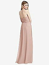 Rear View Thumbnail - Toasted Sugar Shirred Bodice Strapless Chiffon Maxi Dress with Optional Straps