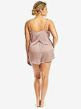 Alt View 2 Thumbnail - Toasted Sugar Whisper Satin Lounge Shorts with Pockets