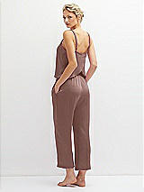 Rear View Thumbnail - Sienna Whisper Satin Wide-Leg Lounge Pants with Pockets