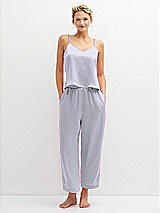 Front View Thumbnail - Silver Dove Whisper Satin Wide-Leg Lounge Pants with Pockets