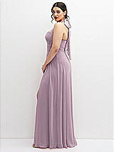 Side View Thumbnail - Suede Rose Chiffon Convertible Maxi Dress with Multi-Way Tie Straps