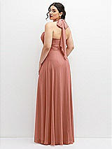 Rear View Thumbnail - Desert Rose Chiffon Convertible Maxi Dress with Multi-Way Tie Straps