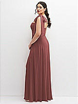 Alt View 2 Thumbnail - English Rose Chiffon Convertible Maxi Dress with Multi-Way Tie Straps