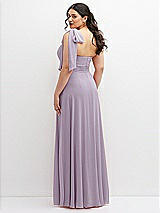 Alt View 3 Thumbnail - Lilac Haze Chiffon Convertible Maxi Dress with Multi-Way Tie Straps