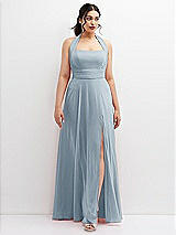 Front View Thumbnail - Mist Chiffon Convertible Maxi Dress with Multi-Way Tie Straps