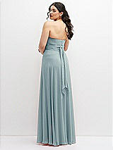Alt View 6 Thumbnail - Morning Sky Chiffon Convertible Maxi Dress with Multi-Way Tie Straps