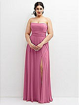 Alt View 4 Thumbnail - Orchid Pink Chiffon Convertible Maxi Dress with Multi-Way Tie Straps