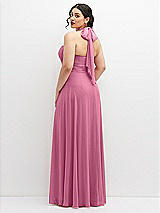 Rear View Thumbnail - Orchid Pink Chiffon Convertible Maxi Dress with Multi-Way Tie Straps