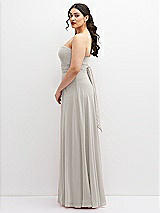 Alt View 5 Thumbnail - Oyster Chiffon Convertible Maxi Dress with Multi-Way Tie Straps