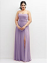Alt View 4 Thumbnail - Pale Purple Chiffon Convertible Maxi Dress with Multi-Way Tie Straps