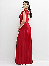 Alt View 2 Thumbnail - Parisian Red Chiffon Convertible Maxi Dress with Multi-Way Tie Straps
