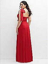 Alt View 3 Thumbnail - Parisian Red Chiffon Convertible Maxi Dress with Multi-Way Tie Straps