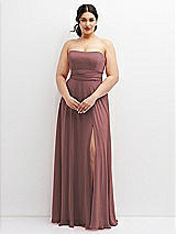 Alt View 4 Thumbnail - Rosewood Chiffon Convertible Maxi Dress with Multi-Way Tie Straps
