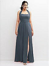 Front View Thumbnail - Silverstone Chiffon Convertible Maxi Dress with Multi-Way Tie Straps