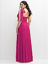Alt View 3 Thumbnail - Think Pink Chiffon Convertible Maxi Dress with Multi-Way Tie Straps