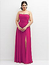 Alt View 4 Thumbnail - Think Pink Chiffon Convertible Maxi Dress with Multi-Way Tie Straps