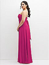 Alt View 5 Thumbnail - Think Pink Chiffon Convertible Maxi Dress with Multi-Way Tie Straps