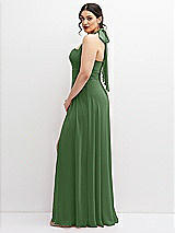 Side View Thumbnail - Vineyard Green Chiffon Convertible Maxi Dress with Multi-Way Tie Straps