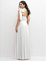 Alt View 3 Thumbnail - White Chiffon Convertible Maxi Dress with Multi-Way Tie Straps