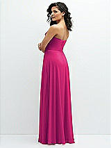 Alt View 3 Thumbnail - Think Pink Chiffon Corset Maxi Dress with Removable Off-the-Shoulder Swags