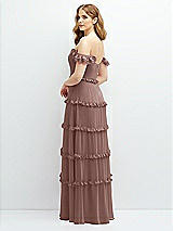 Alt View 3 Thumbnail - Sienna Tiered Chiffon Maxi A-line Dress with Convertible Ruffle Straps