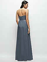 Rear View Thumbnail - Silverstone Strapless Chiffon Maxi Dress with Oversized Bow Bodice