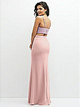 Alt View 2 Thumbnail - Suede Rose Crepe Mix-and-Match Midriff Corset Top 