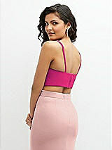 Rear View Thumbnail - Think Pink Crepe Mix-and-Match Midriff Corset Top 
