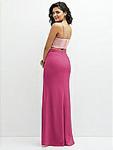 Rear View Thumbnail - Tea Rose Crepe Mix-and-Match High Waist Fit and Flare Skirt
