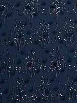 Rear View Thumbnail - Midnight Navy Sheer Halter Neck 3D Floral Embroidered Dress with High-Low Hem