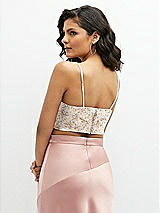 Rear View Thumbnail - Golden Hour Floral Satin Mix-and-Match Draped Midriff Top