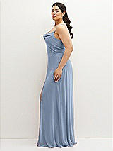 Side View Thumbnail - Cloudy Soft Cowl-Neck A-Line Maxi Dress with Adjustable Straps