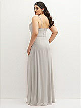 Rear View Thumbnail - Oyster Soft Cowl-Neck A-Line Maxi Dress with Adjustable Straps