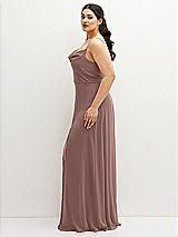 Side View Thumbnail - Sienna Soft Cowl-Neck A-Line Maxi Dress with Adjustable Straps