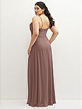 Rear View Thumbnail - Sienna Soft Cowl-Neck A-Line Maxi Dress with Adjustable Straps