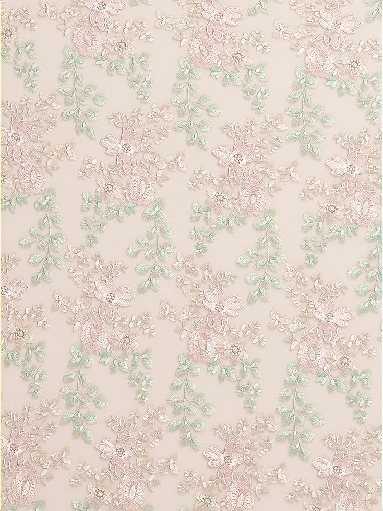 Front View - Blush Ivy Fleur Embroidery Fabric by the Yard