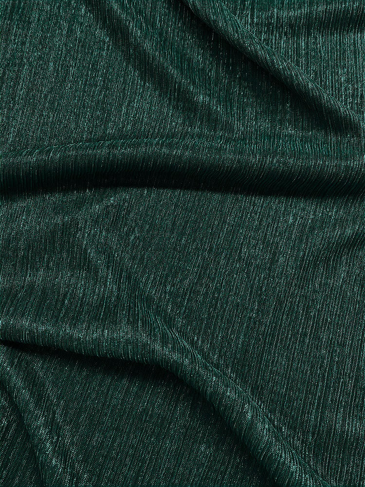 Front View - Metallic Evergreen Pleated Metallic Fabric by the Yard