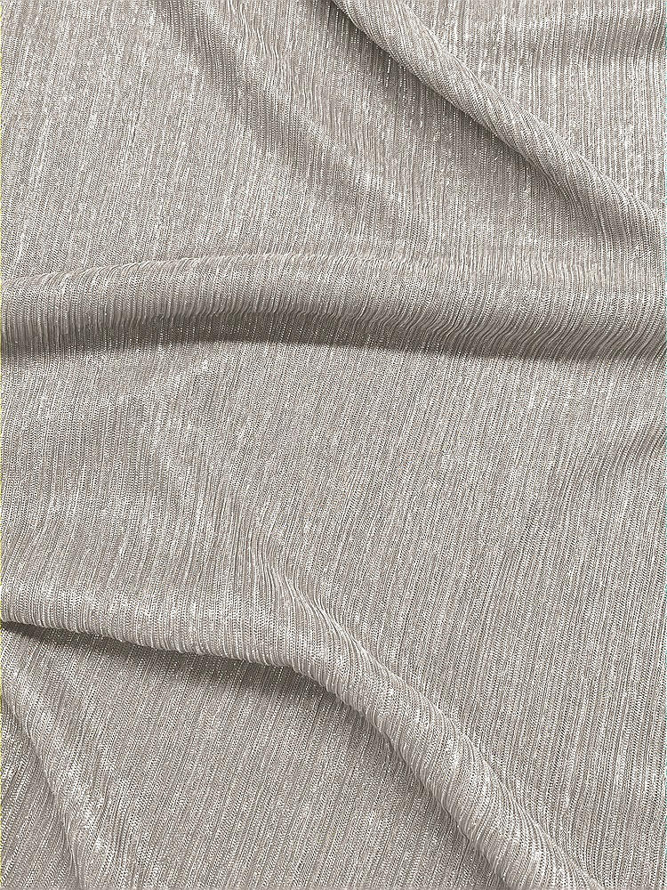Front View - Metallic Taupe Pleated Metallic Fabric by the Yard