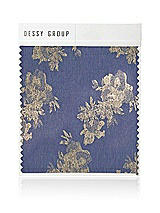 Front View Thumbnail - French Blue Gold Foil Pleated Metallic Gold Foil Swatch
