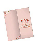 Side View Thumbnail - Neutral Bridesmaid Proposal Card with Fair Trade Chocolate Bar