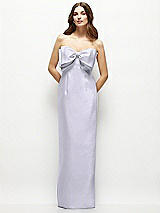 Alt View 2 Thumbnail - Silver Dove Strapless Satin Column Maxi Dress with Oversized Handcrafted Bow