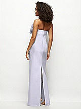 Rear View Thumbnail - Silver Dove Strapless Satin Column Maxi Dress with Oversized Handcrafted Bow