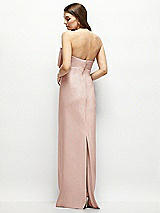 Alt View 4 Thumbnail - Toasted Sugar Strapless Satin Column Maxi Dress with Oversized Handcrafted Bow