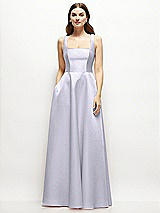 Front View Thumbnail - Silver Dove Square-Neck Satin Maxi Dress with Full Skirt