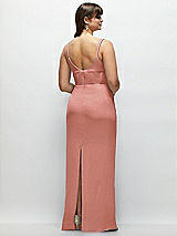 Alt View 3 Thumbnail - Desert Rose Corset Midriff Crepe Column Maxi Dress